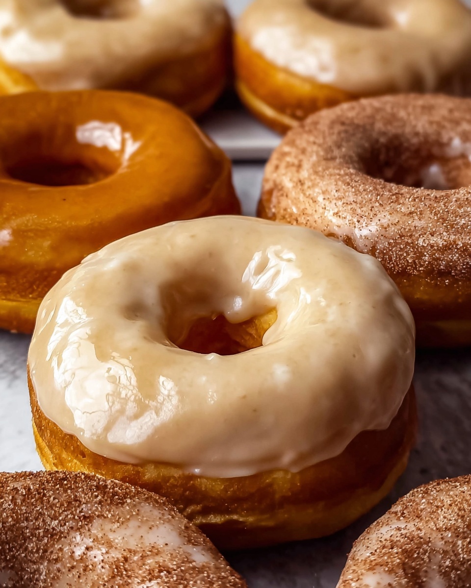 Baked Apple Cider Doughnuts with Cinnamon Maple Glaze Recipe - Recipe Image