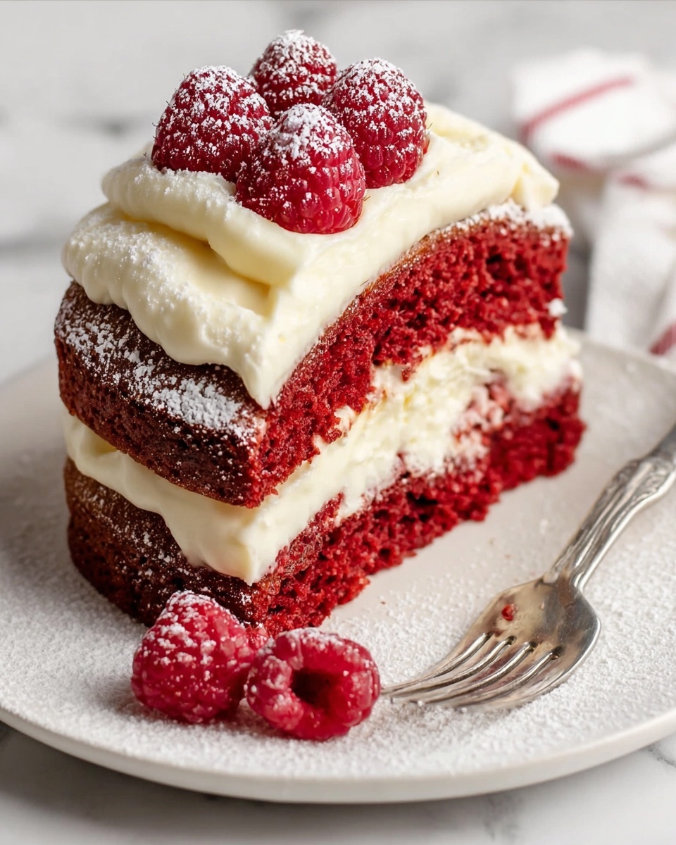 Red Velvet French Toast with Cream Cheese Drizzle Recipe - Recipe Image