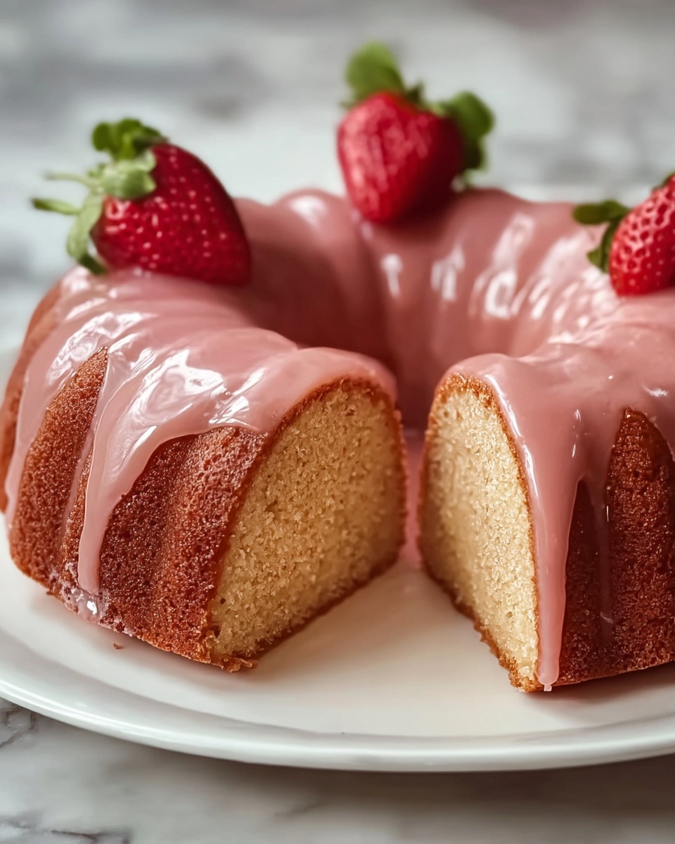 Strawberry Buttermilk Pound Cake Recipe - Recipe Image