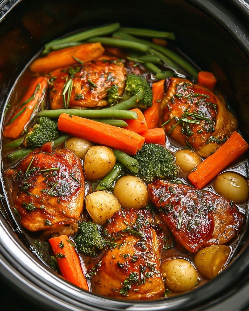 Slow Cooker Honey Garlic Chicken Recipe - Recipe Image