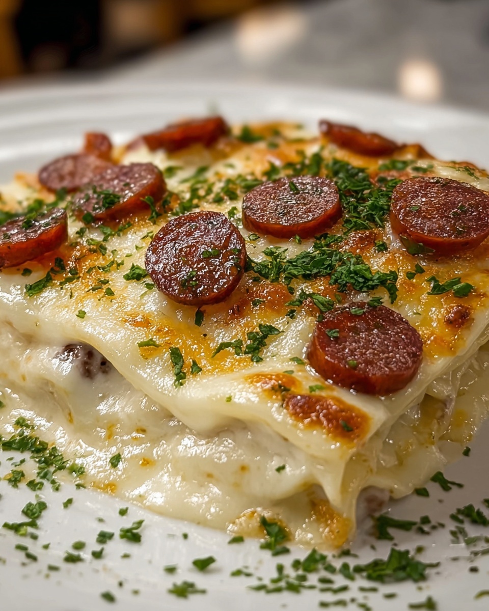 Crockpot Pierogi Casserole with Sausage Recipe - Recipe Image