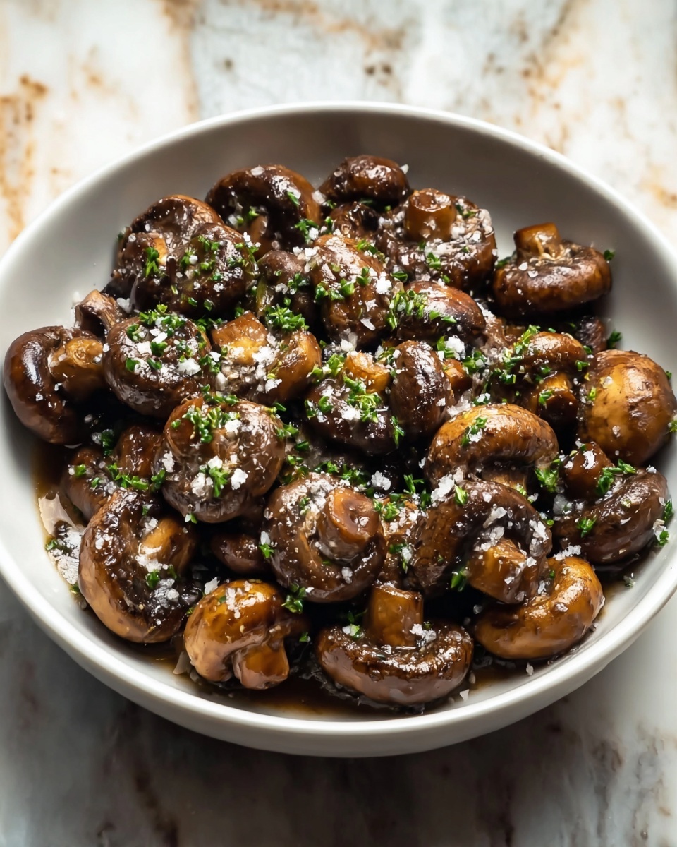 Garlic Butter Roasted Mushrooms Recipe - Recipe Image