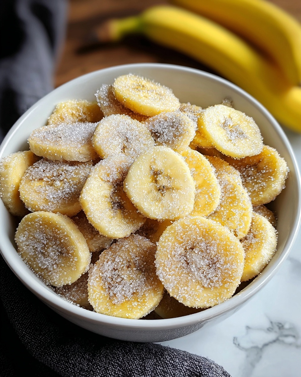 Cinnamon Sugar Air Fryer Banana Chips Recipe - Recipe Image