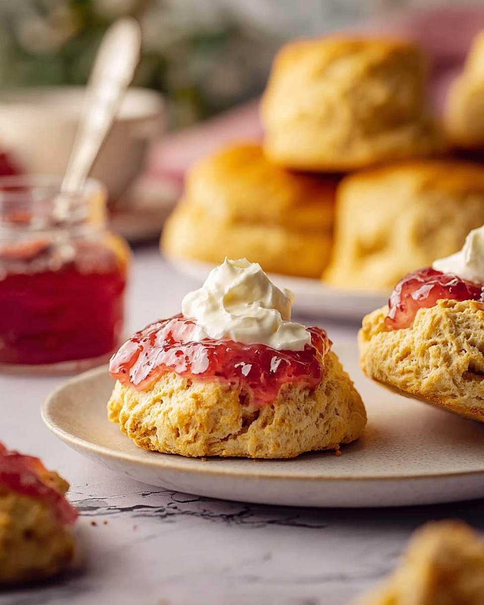 Rhubarb & Custard Scones Recipe - Recipe Image