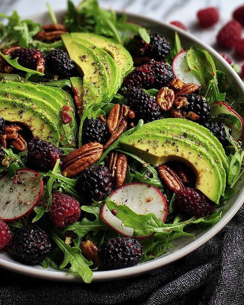 Blackberry & Avocado Salad with Honey Lemon Vinaigrette Recipe - Recipe Image