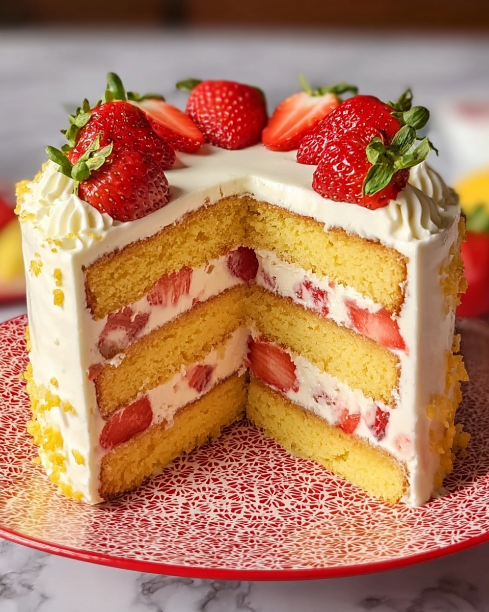 Strawberry-Lemonade Layer Cake Recipe - Recipe Image