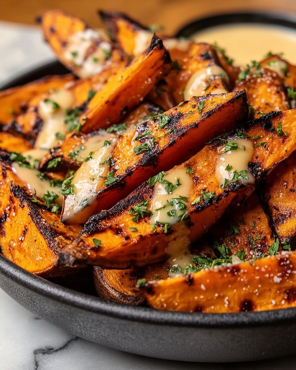 Savory Garlic and Parmesan Sweet Potato Wedges Recipe - Recipe Image