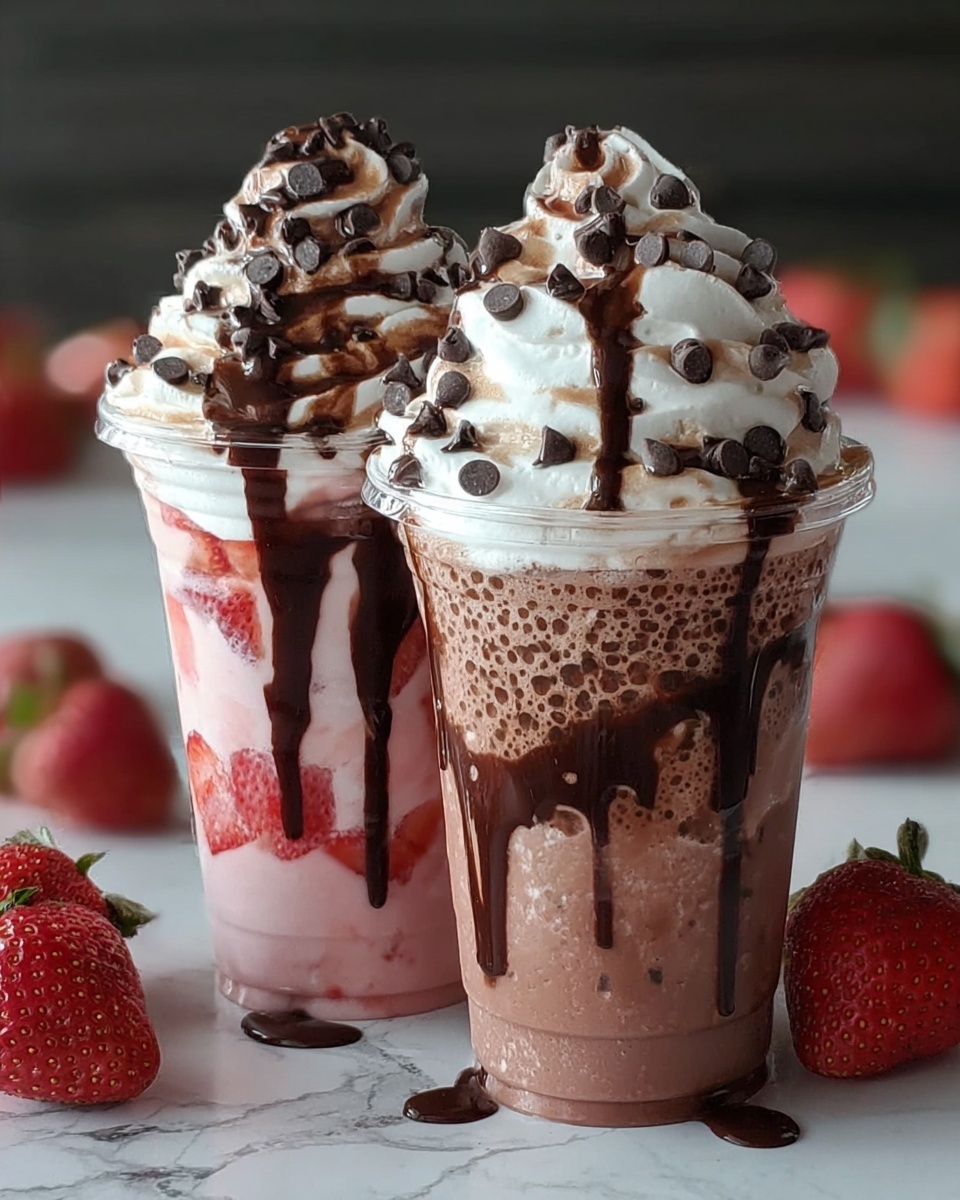 Chocolate Strawberry Frappuccino Recipe - Recipe Image