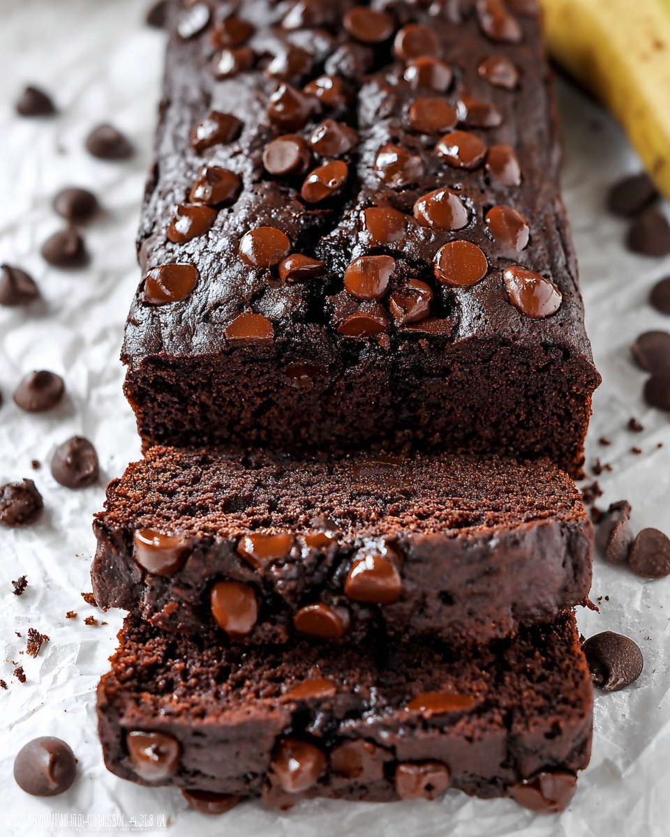 Healthy Chocolate Banana Bread Recipe - Recipe Image
