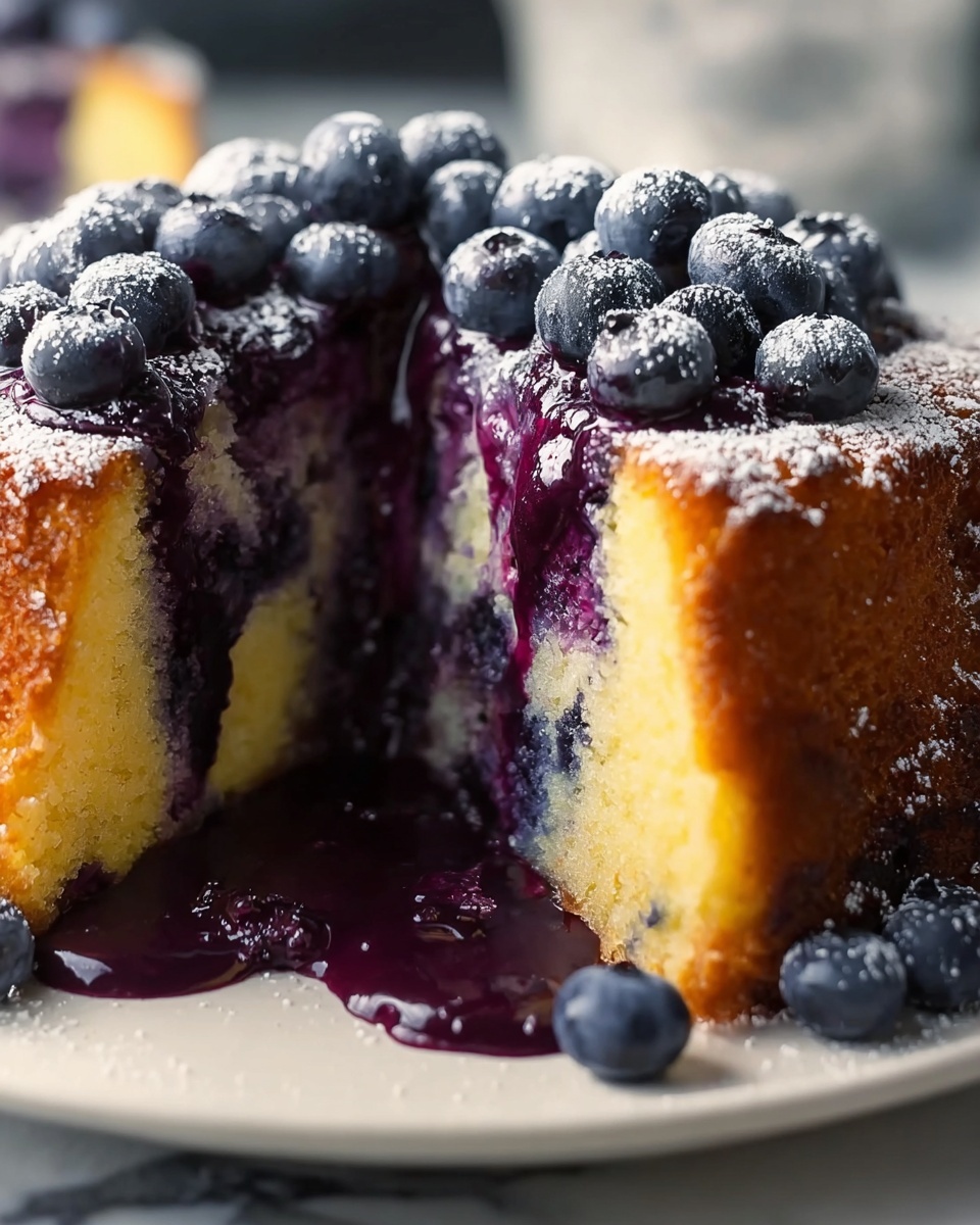 Blueberry Sour Cream Pound Cake Recipe - Recipe Image