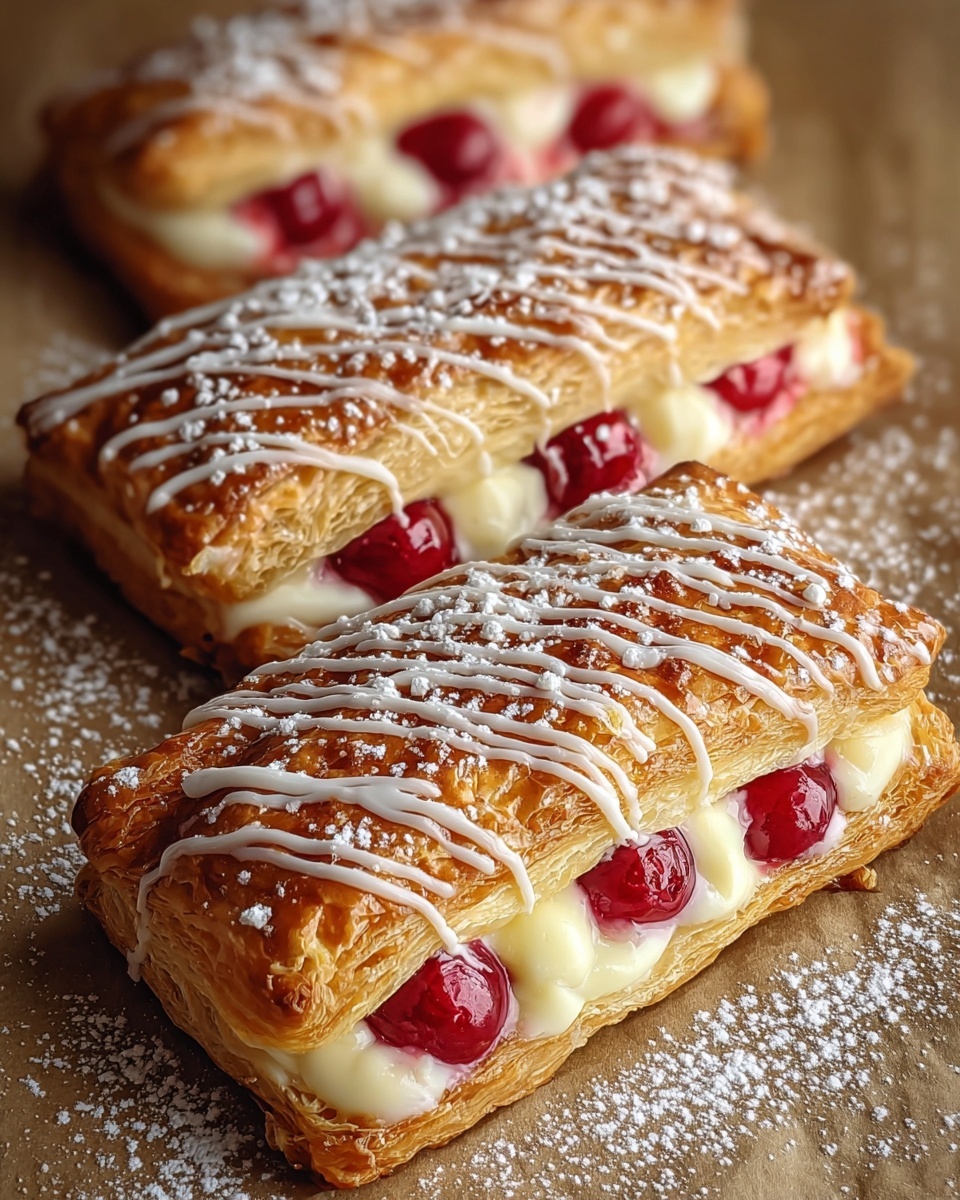 Easy Cherry Danish Pastry Recipe - Recipe Image