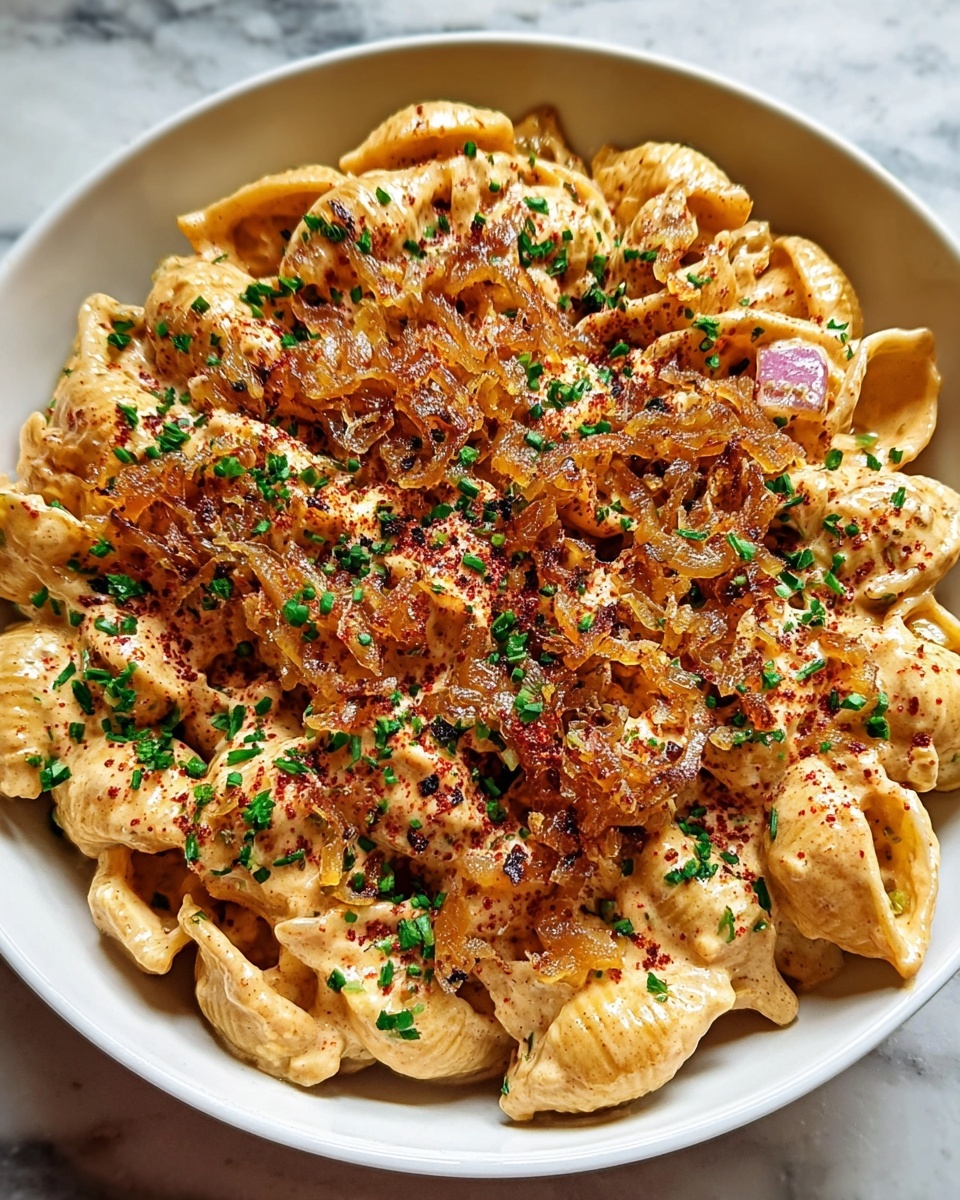 French Onion Creamy Pasta Recipe - Recipe Image