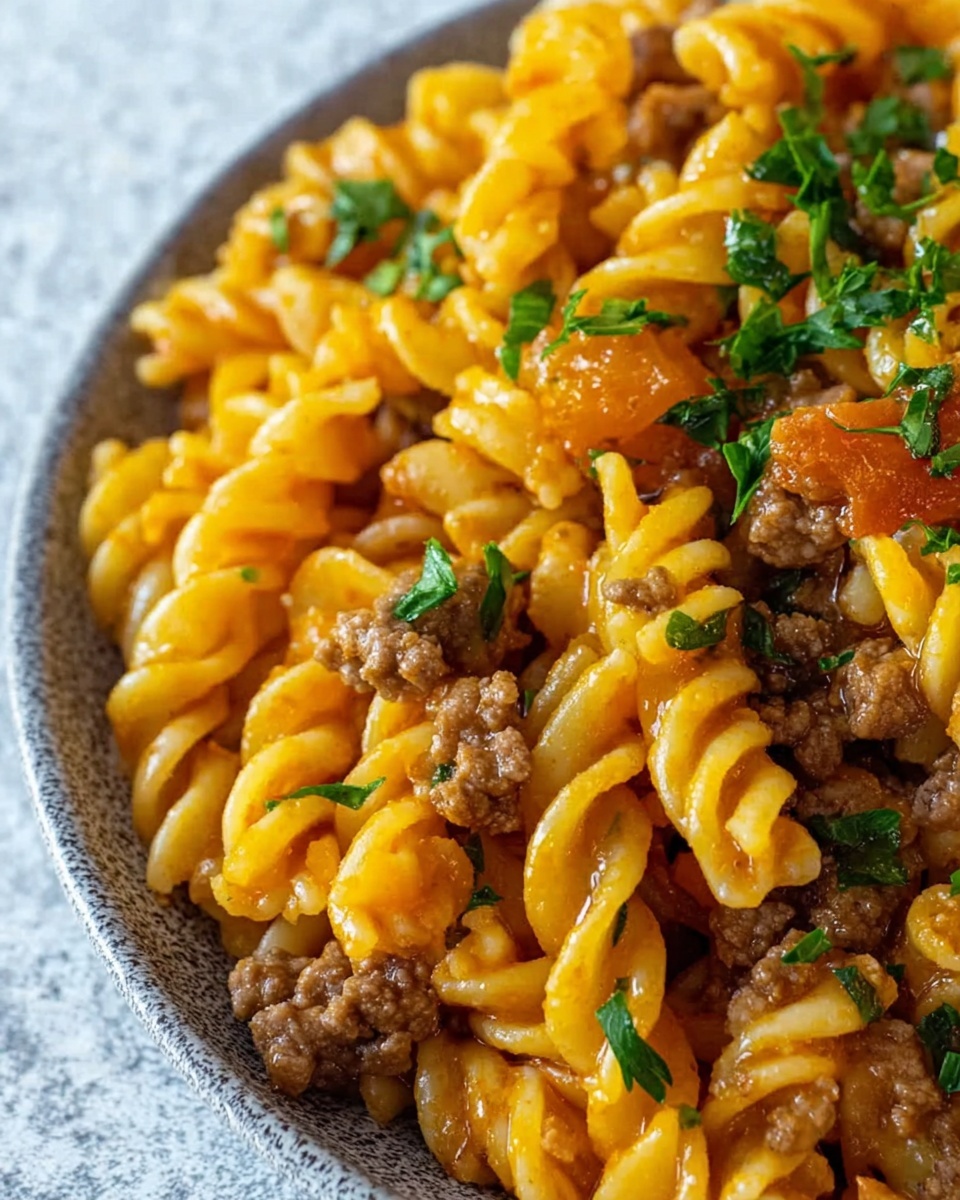 One Pot Beef Taco Pasta Recipe - Recipe Image