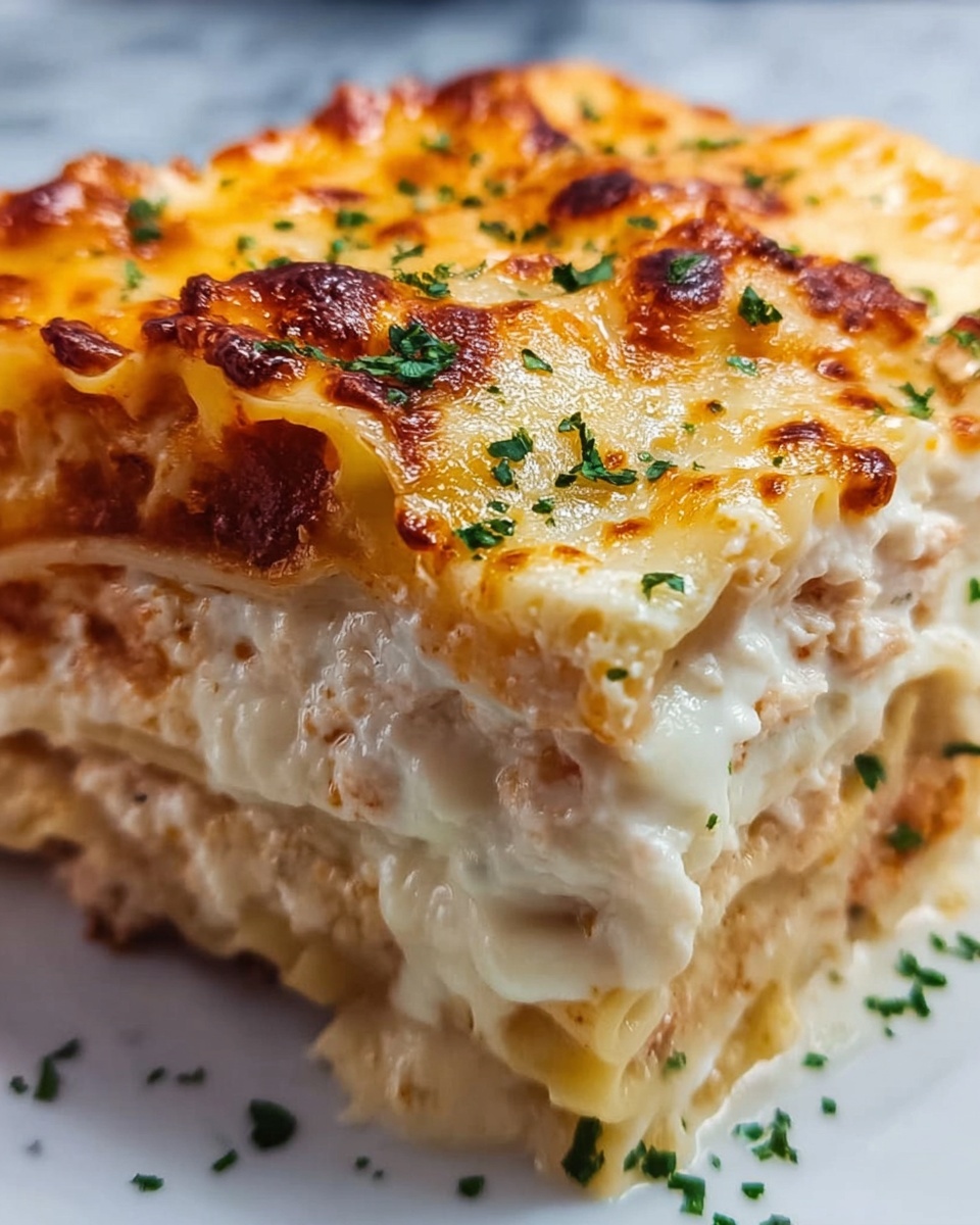 Garlic Butter Shrimp Scampi Lasagna Recipe - Recipe Image