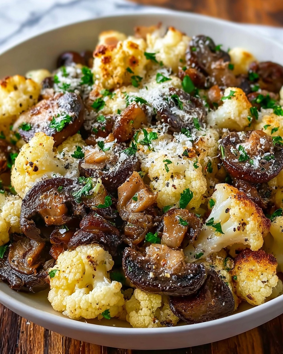 Garlic Cauliflower Mushroom Skillet: Easy One-Pan Recipe - Recipe Image