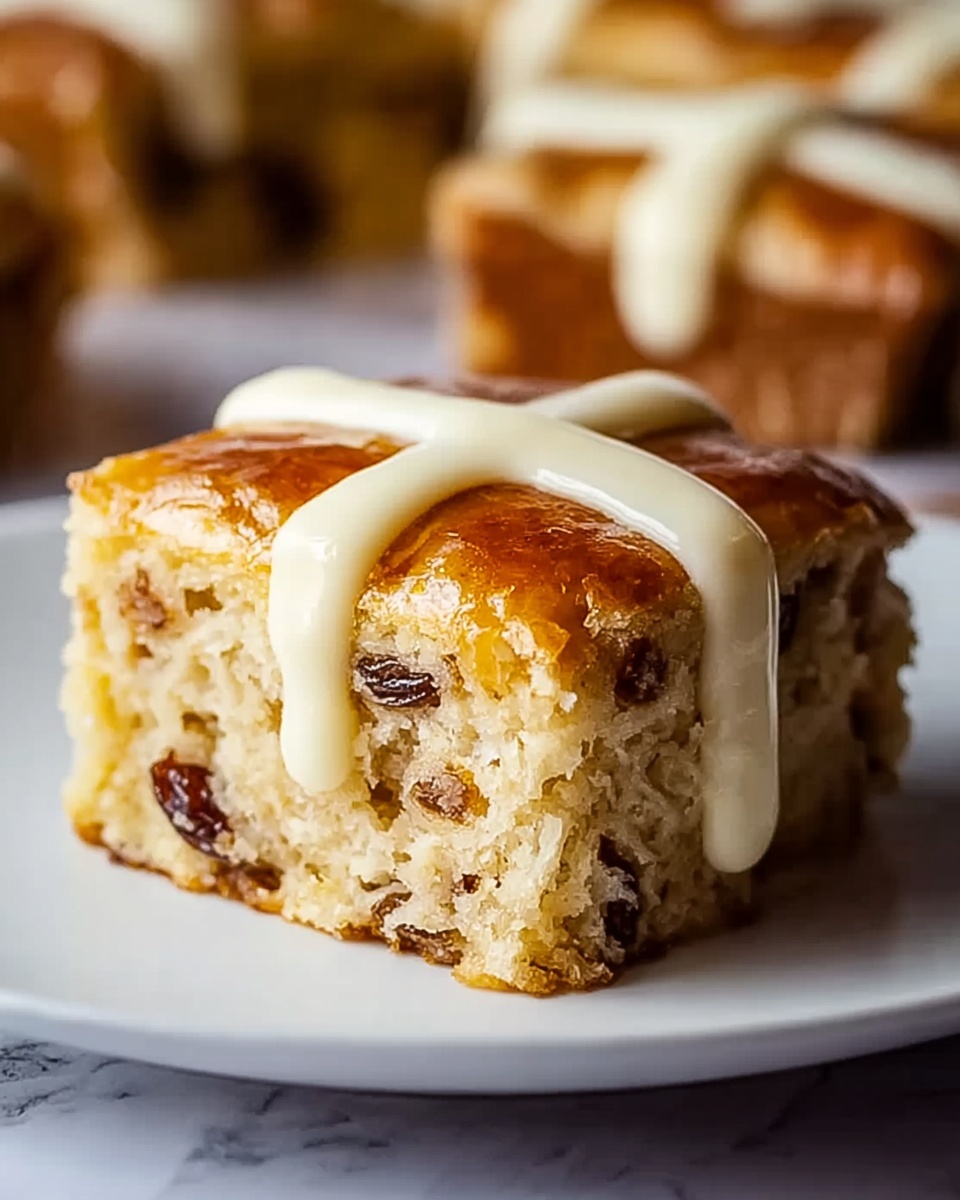 No-Bake Hot Cross Bun Slice Recipe - Recipe Image