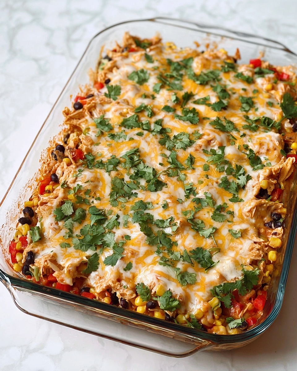 Easy Chicken Burrito Casserole Recipe - Recipe Image