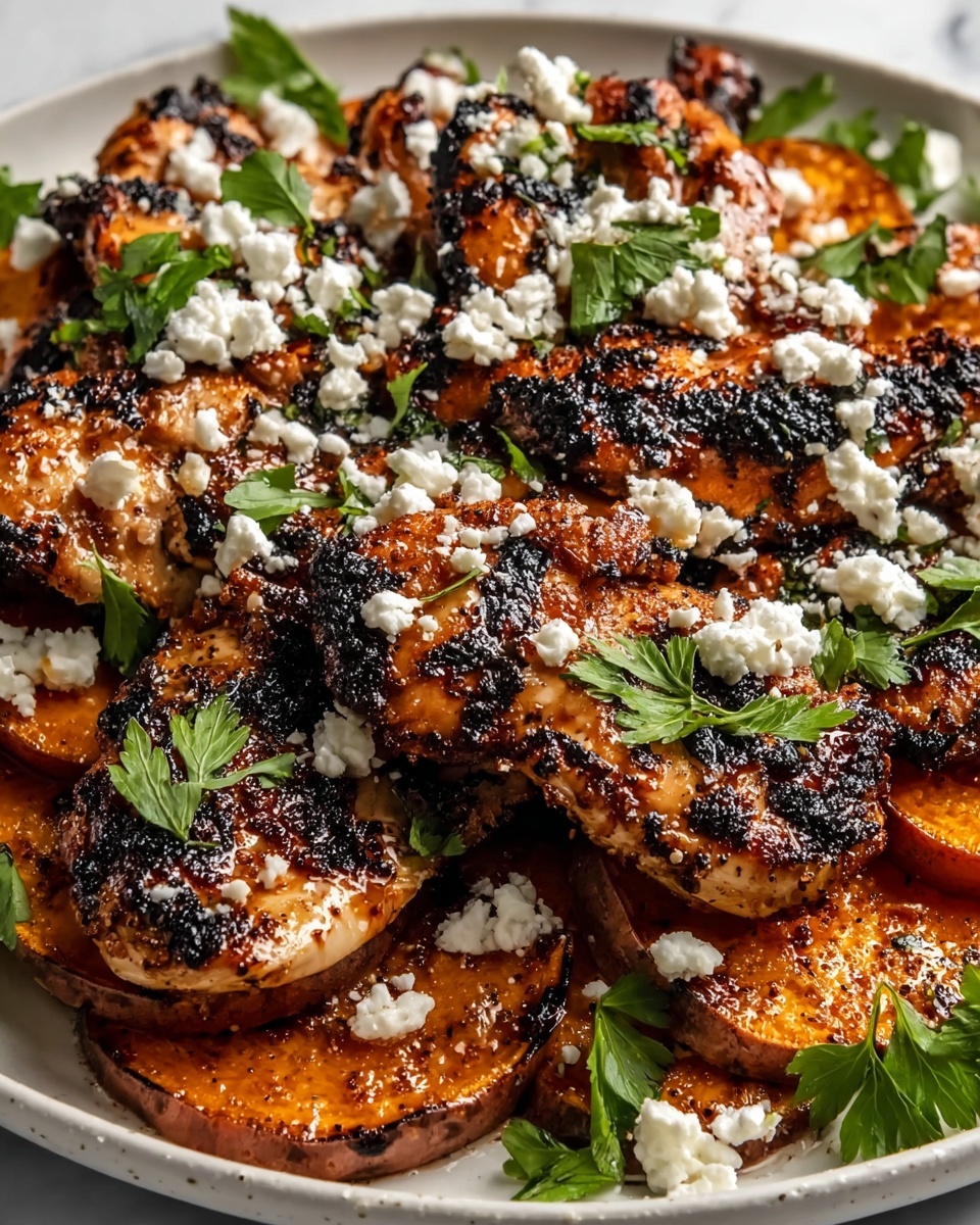Baked Chicken with Crispy Feta & Herb Vinaigrette Recipe - Recipe Image