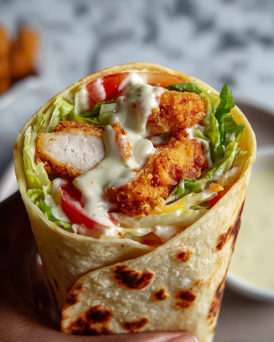 Crispy Chicken Twister Wrap Recipe - Recipe Image