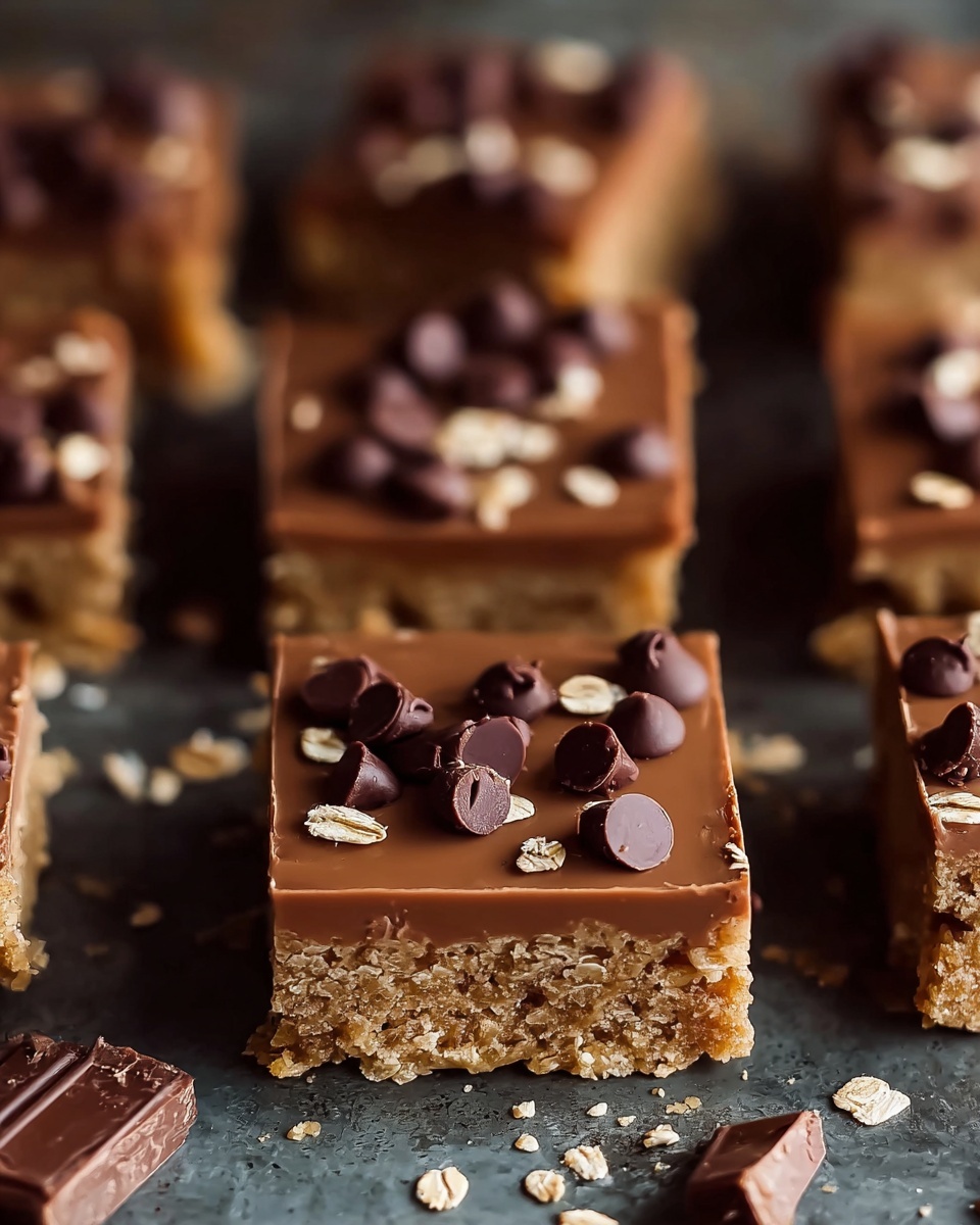 Peanut Butter Chocolate Oatmeal Bars Recipe - Recipe Image