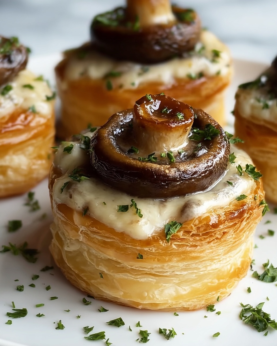 Vol-au-Vent with Creamy Mushroom Filling Recipe - Recipe Image
