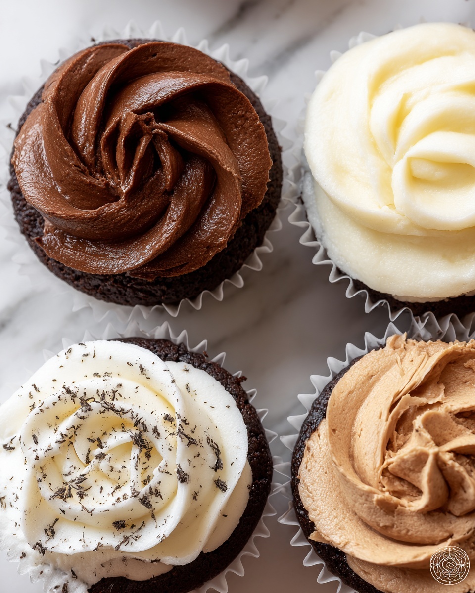 Buttercream Icing for Cupcakes (Vanilla and Chocolate) Recipe - Recipe Image