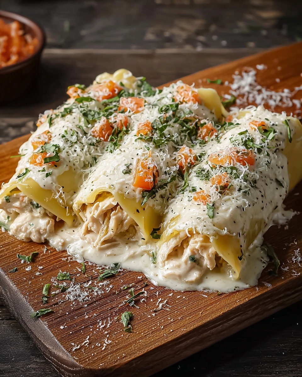 Chicken Alfredo Lasagna Rolls Recipe - Recipe Image