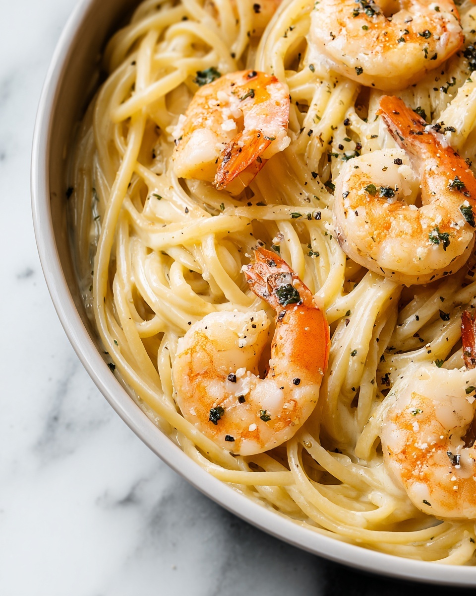 Creamy Garlic Shrimp Pasta Recipe - Recipe Image