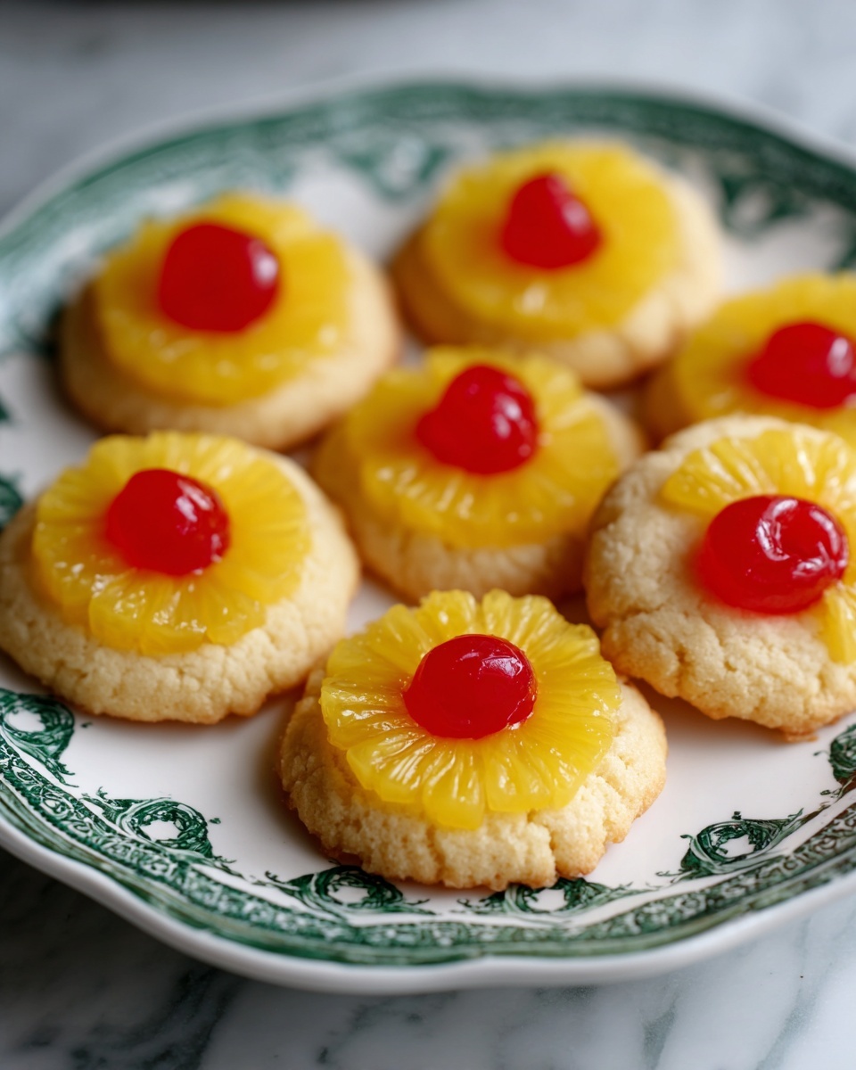 Christmas Pineapple Upside-Down Sugar Cookies Recipe - Recipe Image