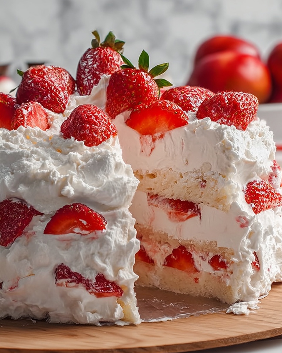 Strawberry Angel Cake Recipe - Recipe Image