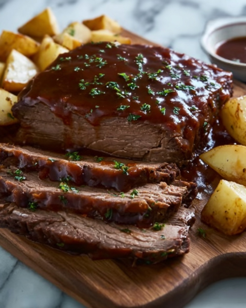 Slow Cooker Beef Brisket with BBQ Sauce Recipe - Recipe Image