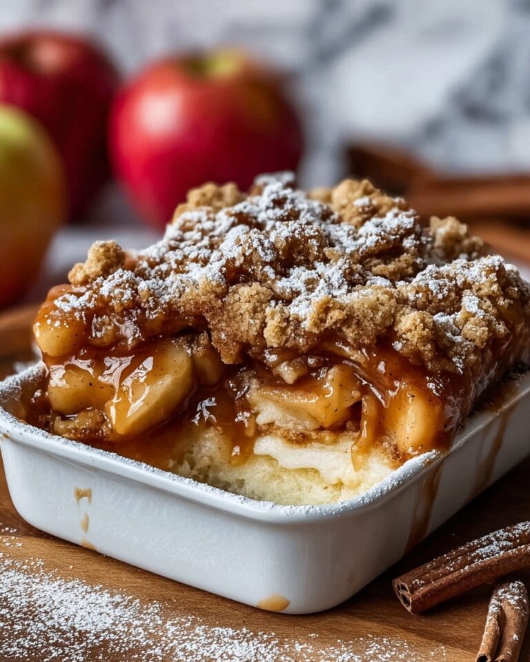 Caramel Apple Cinnamon Roll Dump Cake Recipe