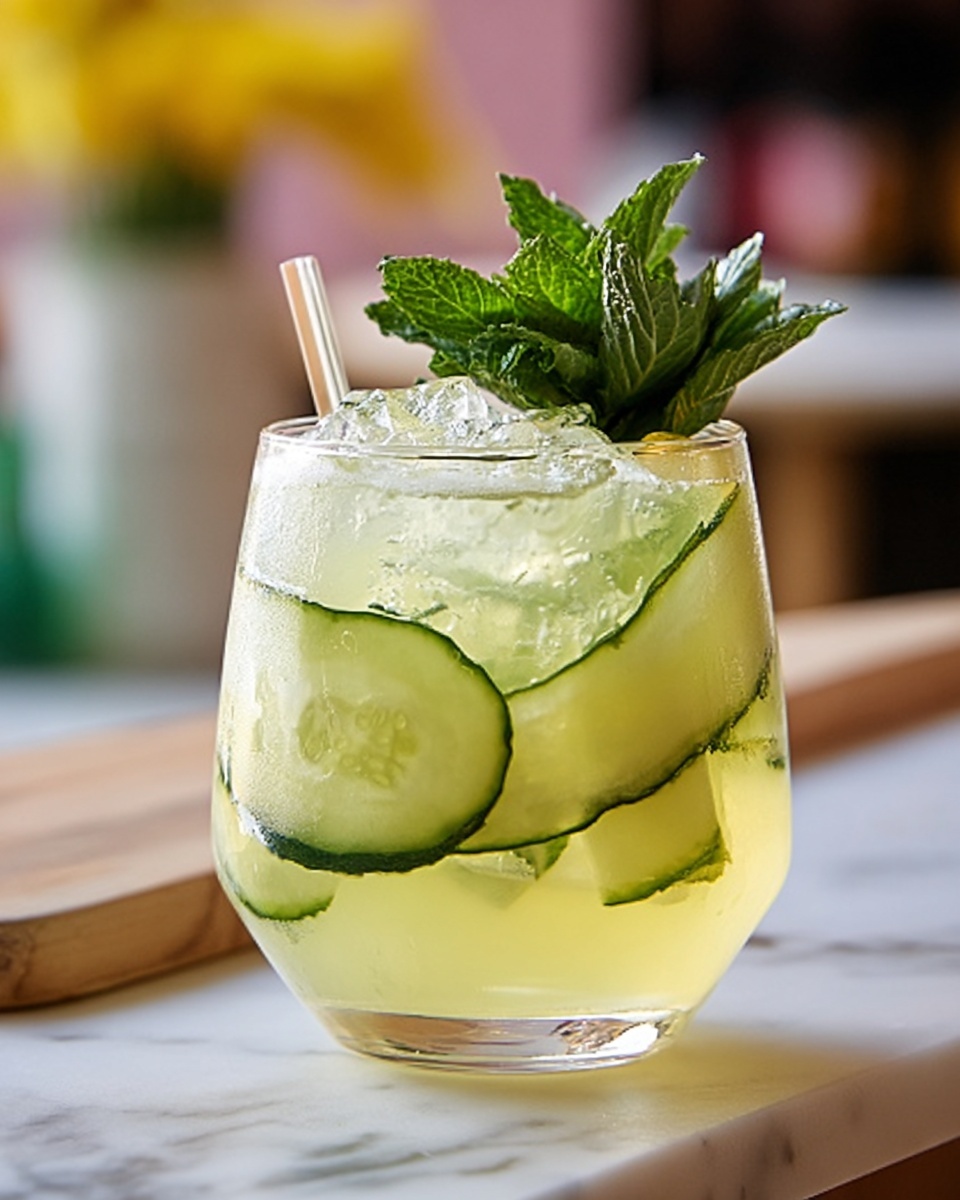 Cucumber Gin Fizz Pops Recipe - Recipe Image